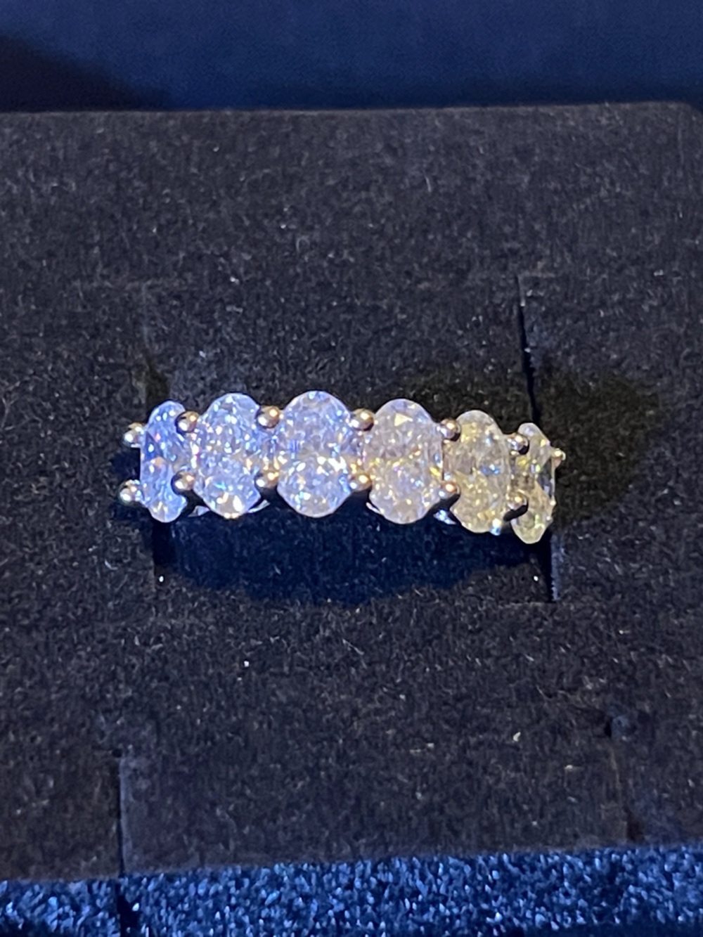 Lab-created moissanite ring